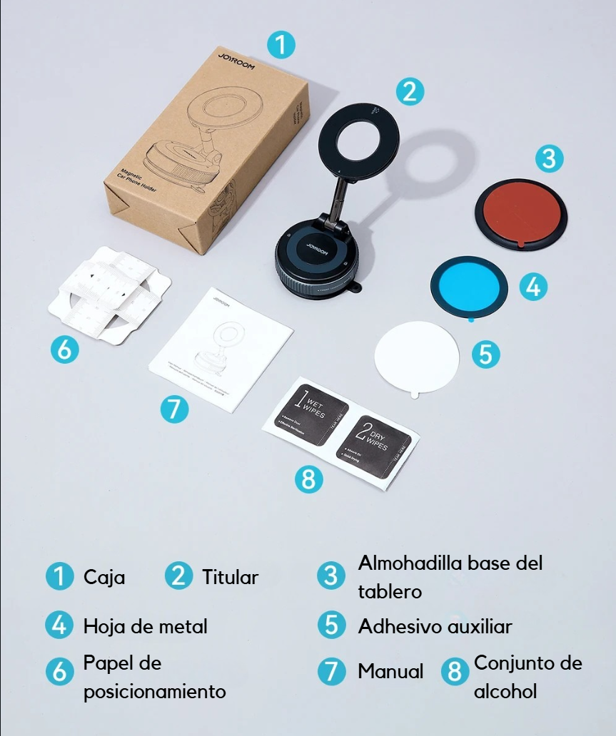 🚗 Soporte Joyroom Magnético con Ventosa – KEYMARA
