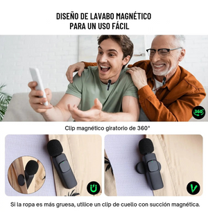 🎤 Micrófono Lavalier Inalámbrico Basix – KEYMAR